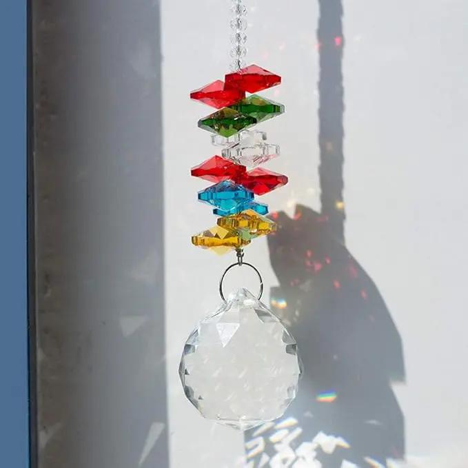 12 Pcs Crystal Ball Prism Suncatcher Rainbow Pendants Maker, 30mm Clear Glass Crystal Ball Prism,Hanging Crystals Prisms for Windows,for Feng Shui,for Home,Office,Garden Decoration by GreenHaven Gardens