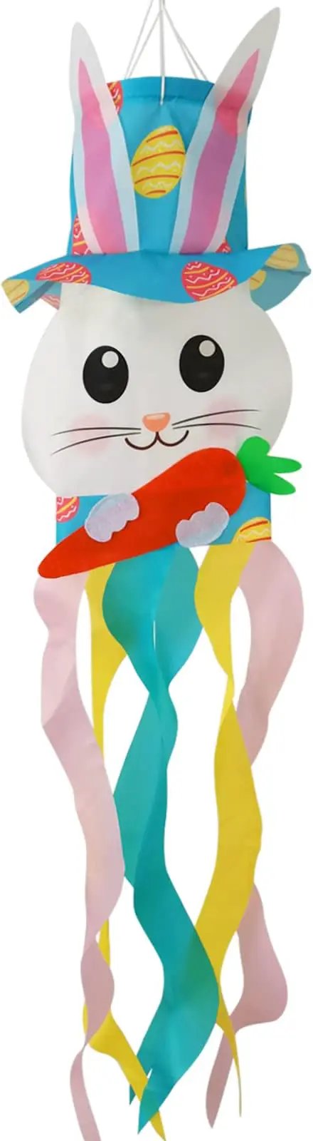 44 Inch Easter Windsock Bunny Wind Socks Outdoor Clearance Spring Windsocks for Yard and Garden Easter Decorations Outdoor by GreenHaven Gardens