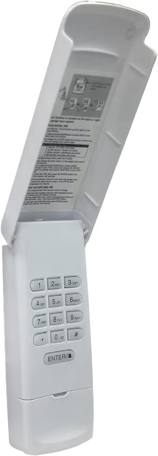Garage Door Opener Keypad Compatible with Liftmaster Chamberlain Craftsman Garage Door Opener with Produced Since 1993 Purple,Red,Orange,Green,Yellow Learn Button 315/390 MHZ - White by GreenHaven Gardens