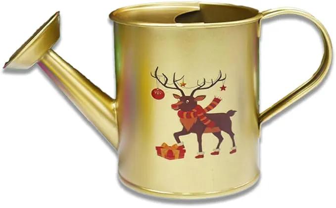 Metal Small Watering Can for Outdoor and Indoor Plants, Watering Can Decor, 500ML (Small Gold) by GreenHaven Gardens