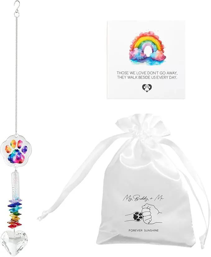 Dog Memorial Suncatcher - Pet Loss Sympathy Gift, Loss of Dog Sympathy Gift, Cat Memorial Gifts for Loss of Cat, Dog Bereavement Gift by GreenHaven Gardens