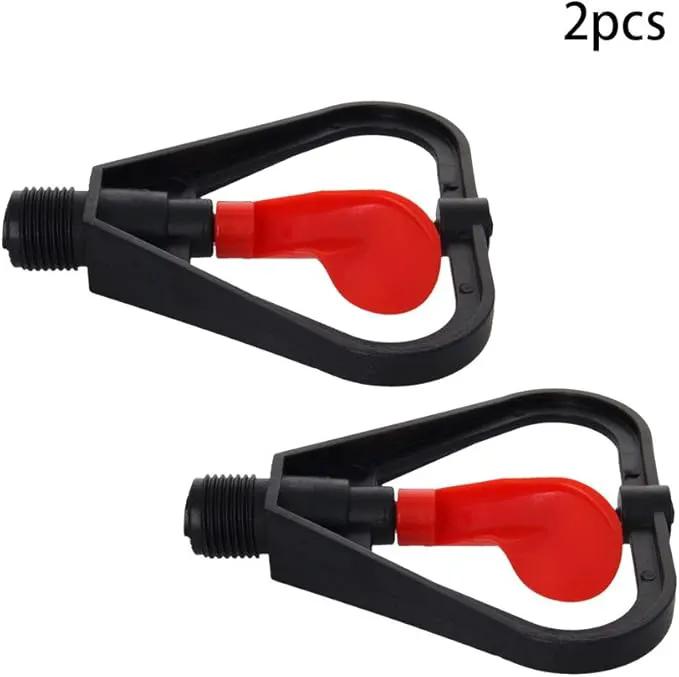 MroMax Butterfly Rotating Sprinkler, 1/2BSPF Thread Plastic Micro Atomizing Nozzle for Garden Irrigation, 2Pcs (Black,Red) by GreenHaven Gardens