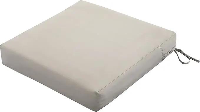 Classic Accessories Ravenna Water-Resistant Patio Lounge Chair/Loveseat Cushion, 25 x 27 x 5 Inch, Mushroom, rectangle Outdoor Seat Cushion by GreenHaven Gardens