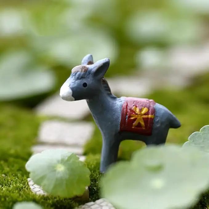 MAOMIA 20pcs Miniature Donkey Figurines Easter Cake Toppers, Mini Donkey DIY Craft Plant Pot Fairy Garden Landscape Decor Ornament by GreenHaven Gardens