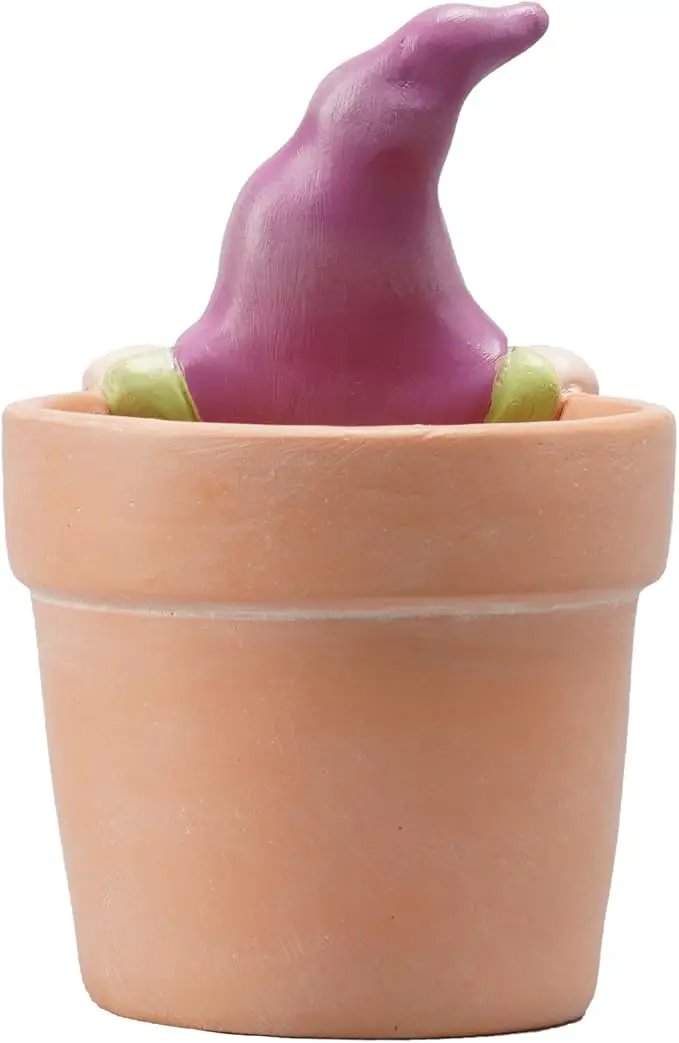 Newman House Studio Spring-Gnomes Flower-Pots Easter Decorations Cactus-Succulents - Easter Decorative Purple Planter Pots Unique Garden Pots with Drainage Hole for Indoor Outdoor 3 x 3.5 x 5 inch by GreenHaven Gardens