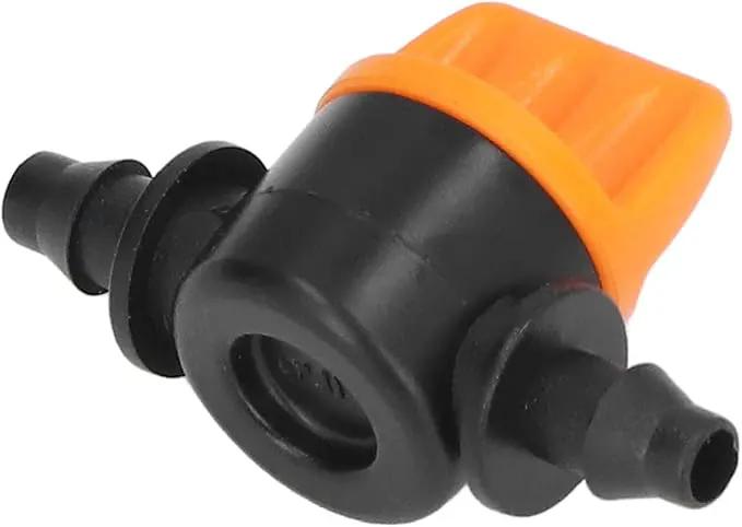 TOPINCN 100pcs Barbed Ball Valve, Drip Irrigation Universal Barbed Valve Mini Pipe Water Valve Through Type Valve Misting Tube Valve for Garden Seeding Cultivation Irrigation by GreenHaven Gardens