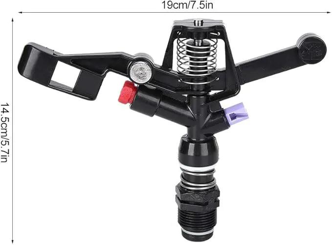 5PCS Garden Impulse Sprinkler Impact Sprinkler for Watering Irrigation, 3/4in DN20 Male Thread by GreenHaven Gardens