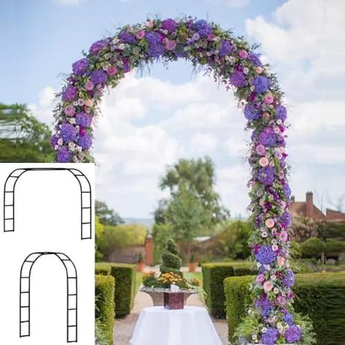 Adorox 7.8ft Garden Arch Trellis for Climbing Plants, Metal Arch Frame, Pumpkin Archway Outdoor Garden Arbors and Arches for Halloween Christmas Birthday Party Baby Shower Decoration(Black) by GreenHaven Gardens