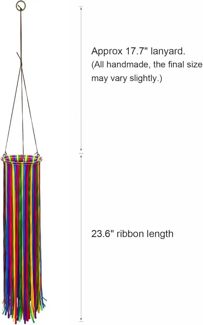 Satin Ribbon Windsock Streamer, Outdoor Decorations for Your Patio, Garden, Yard, Dock and Camper, 41-Inch, WS41-01 by GreenHaven Gardens