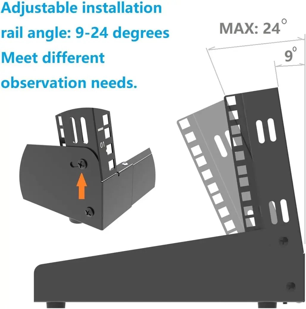 JINGCHENGMEI 4U Desktop Network Rack 19 inches Small Open Frame Rack 2 Post Free-Standing Tabletop Rack for Server, Patch Panel, Data, AV, IT,Studio or Networking Equipments (4U) by GreenHaven Gardens