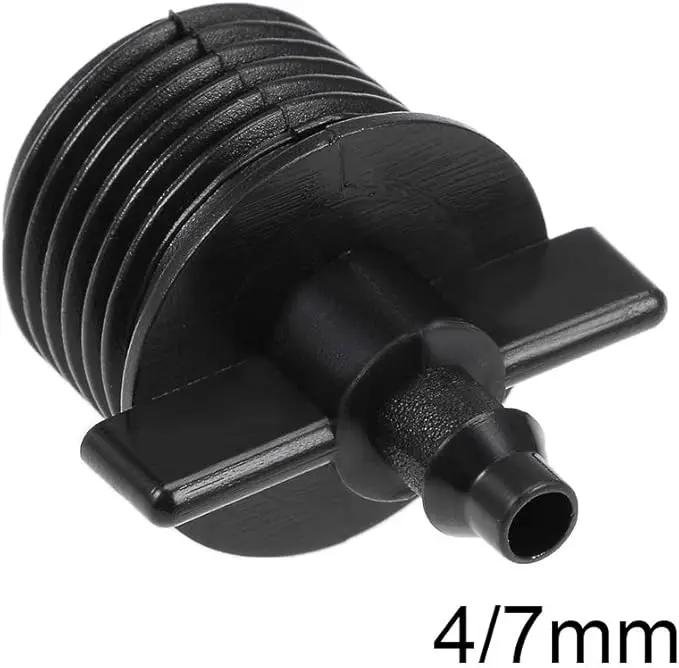 uxcell Barb Drip Pipe Connector 1/2 BSPF Male Thread 4/7mm Hose Fitting for Garden Agricultural Irrigation System, Plastic 20pcs by GreenHaven Gardens