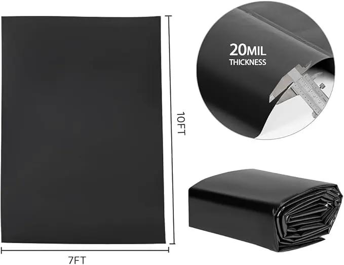 Pond Liners 7 x 10 Feet, Easy Cutting LDPE Pond Liner 20 Mil, High Preformed Koi Pond Liner for Ponds, Streams, Fountains and Garden Waterfall by GreenHaven Gardens