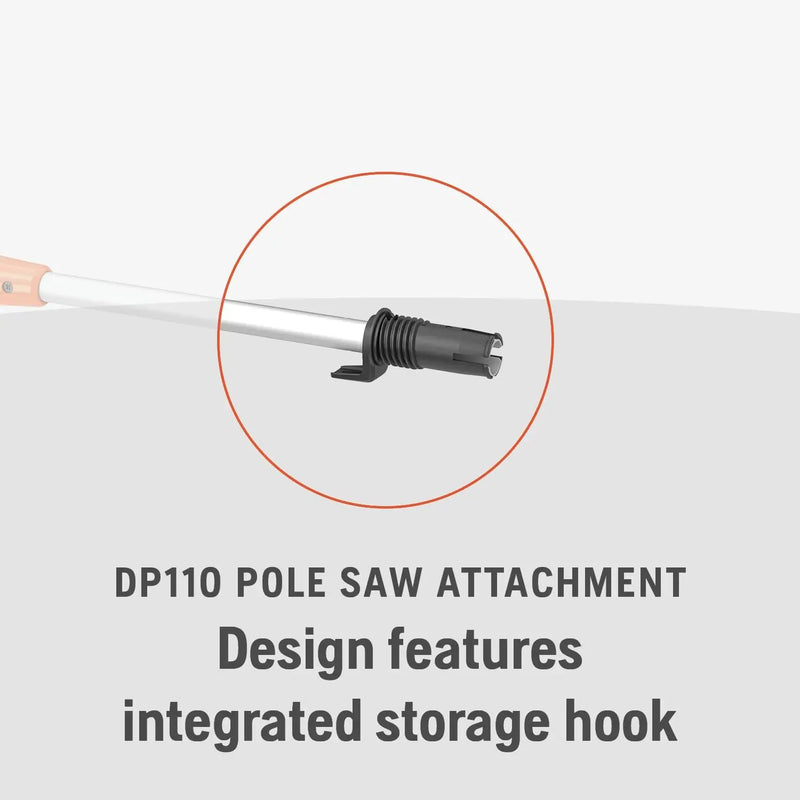 Husqvarna DP110 Pole Saw Attachment, 10-Inch FLXi Compatible Electric Pole Saw Attachment, Hook and Harness Included for Easy Storage and Additional Support by GreenHaven Gardens