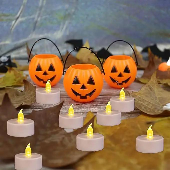 LED Tea Lights Flameless Candles: 12Pack Battery Operated Candle Realistic and Bright Flickering Holiday Gift Long Lasting 200Hours for Seasonal & Festival Celebration WarmYellow by GreenHaven Gardens