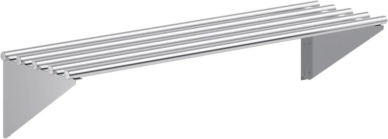 AmGood 14 in. x 48 in. NSF Stainless Steel Tubular Wall Shelf | Heavy-Duty Metal Shelving for Appliances & Equipment | Ideal for Kitchen, Restaurant, Garage, Laundry, Utility Room by GreenHaven Gardens