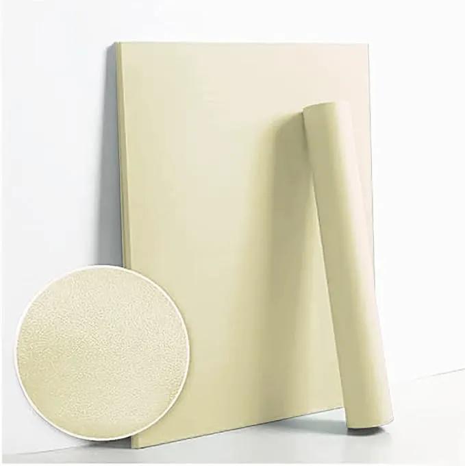 Dimoon 78.7''x17.7'' Beige Peel and Stick Wallpaper Contact Paper Modern Self Adhesive Wall Paper Removable Renter Friendly Textured Solid Color Shelf Cabinet Vinyl Roll (78.7''x17.7'',Beige) by GreenHaven Gardens