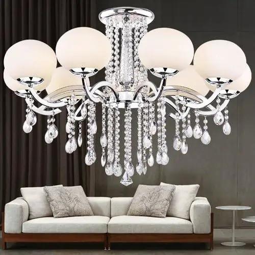 Fushing 20Pcs Chandelier Crystals, Clear Teardrop Crystal Chandelier Pendants Parts Beads, Hanging Crystals for Chandeliers (63mm, Clear) by GreenHaven Gardens