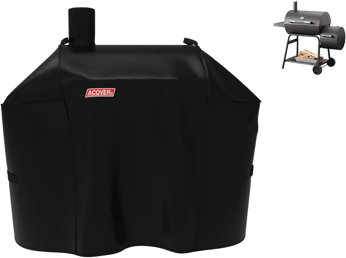 Expert Grill Offset Smoker Cover, Waterproof Grill Cover, 56.5 inch Black by GreenHaven Gardens