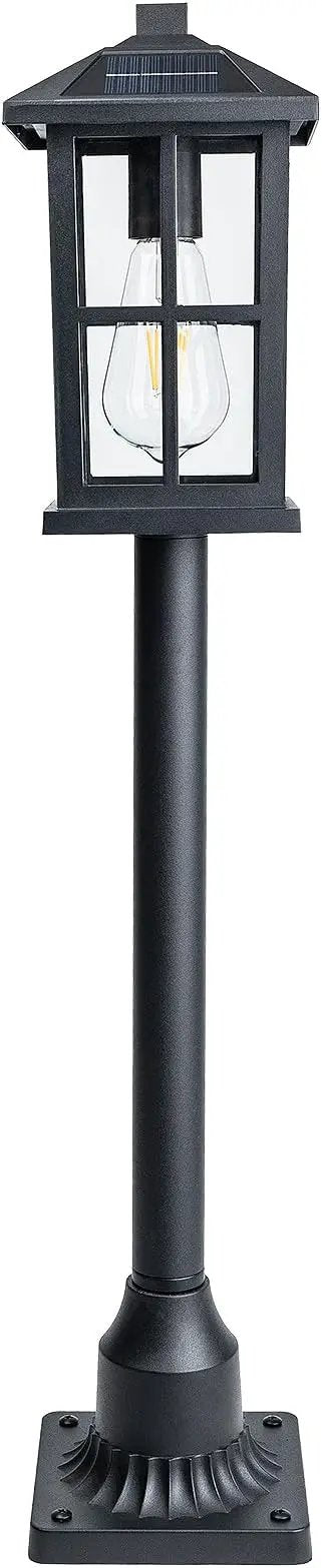 31" Solar Pathway Lights Outdoor, Dusk to Dawn Aluminum Lamp Post with Remote Control & Pole Mount Base - IP44 Waterproof, 3 Brightness Modes for Lawn, Patio, Driveway, Garden Decoration by GreenHaven Gardens