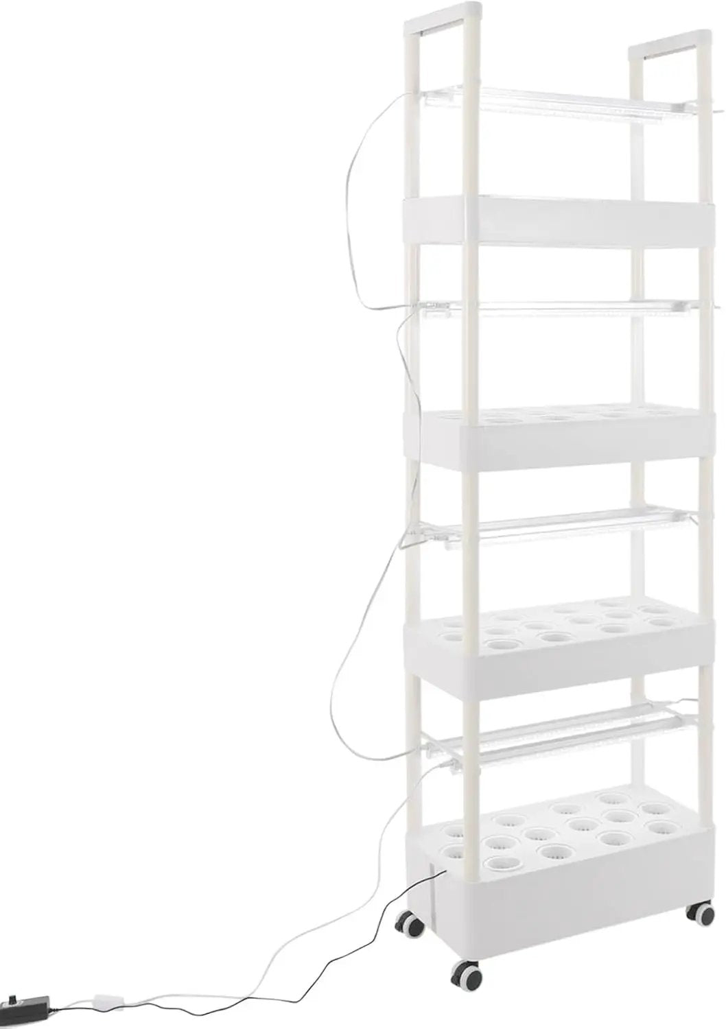 Hydroponic Growing Tower System Kit, 56-Plant Vertical Hydroponics Garden Tower with LED Grow Light, for Outdoor Indoor Herbs Fruits Vegetables Smart Garden Planter Kit by GreenHaven Gardens