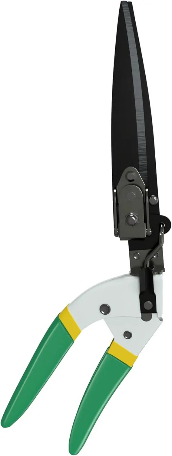 Miracle-Gro Grass Trimming Shears – Adjustable Rotating Handle with Sharp Non-Stick Carbon Steel Blades, Comfort Handles, and Safety Lock for Precise Garden and Lawn Edging by GreenHaven Gardens