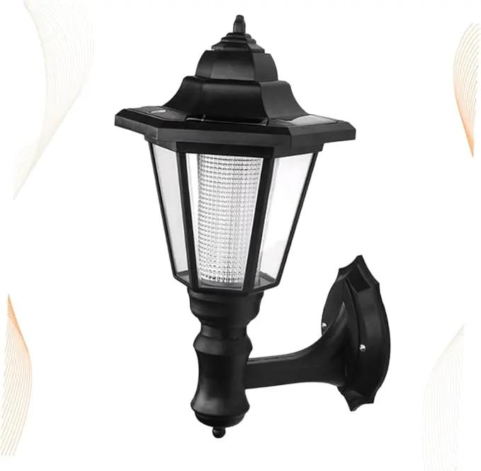 DOITOOL Solar Wall Lights Outdoor, 6-Pack Hexagonal LED Wall Sconce, Black, 16x28CM, IP44 Waterproof, Automatic On/Off, Outdoor Porch Garden Fence Landscape Hotel Restaurant Patio by GreenHaven Gardens