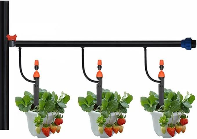 Kalolary 1/4 Inch Drip Irrigation Emitters, 20PCS Micro Spray Irrigation Drippers for 4/7mm Tube Adjustable Water Flow Sprinklers Garden Irrigation Sprayer for Potted Plants Watering System (Orange) by GreenHaven Gardens
