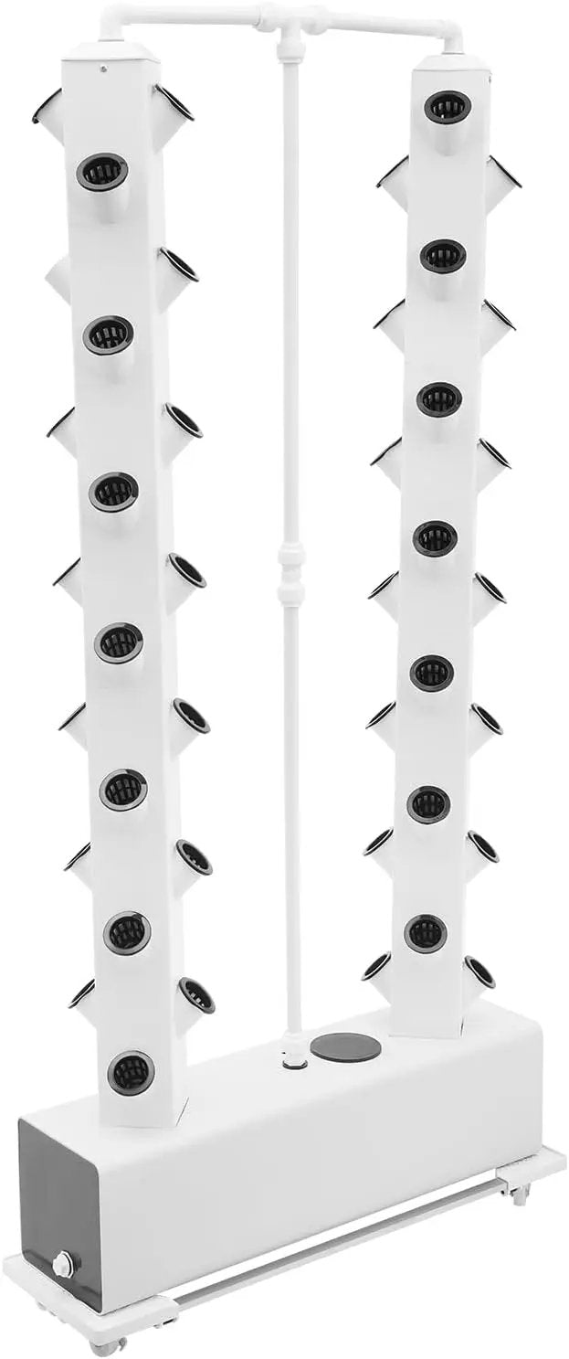 Hydroponic Growing Tower System Kit, 56-Plant Vertical Hydroponics Garden Tower with LED Grow Light, for Outdoor Indoor Herbs Fruits Vegetables Smart Garden Planter Kit by GreenHaven Gardens