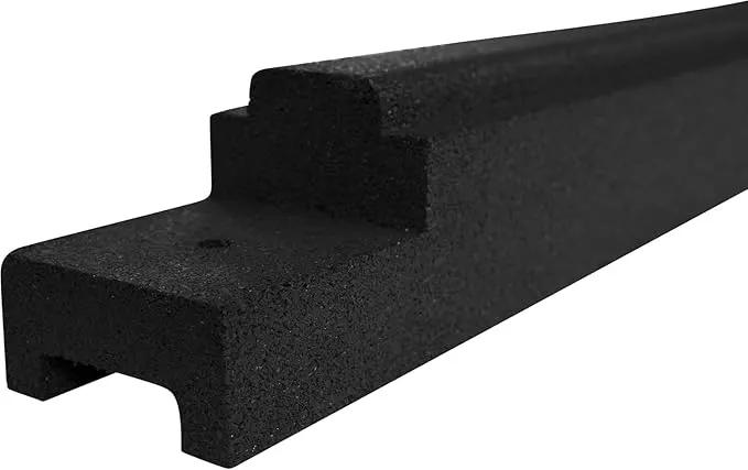 Playsafer Rubber Playground Border Edging Kit, 6' Flexible Heavy Duty Rubber Interlocking Playground Timber, No Dig Easy to Install (Black, 4 Pack) by GreenHaven Gardens