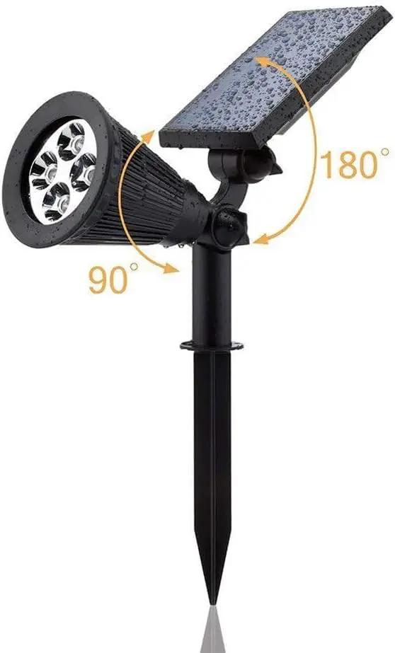 URPOWER Solar Lights Outdoor, Adjustable Solar Spot Lights Outdoor, 2-in-1 Waterproof Solar Landscape Spotlights Wall Light, Dusk-to-Dawn Solar Powered Outdoor Light for Garden, Yard (2 Pack Warm) by GreenHaven Gardens