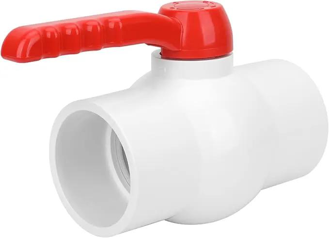 3Inch PVC Ball Valve Water Pipe Shut-off Valve Socket with Red T-Handle for Cold Water Supply lines, Irrigation Pipe fitting System(Socket x Socket), 3" PVC Water Shut-off Valves Fitting, SCH40 by GreenHaven Gardens
