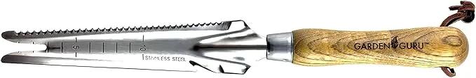 Garden Guru Hand Weeder Trowel with Ergonomic Handle – Stainless Steel Weeding & Digging Knife – Rust Resistant - Perfect for Weeding, Transplanting, Digging, Pruning, Cutting by GreenHaven Gardens
