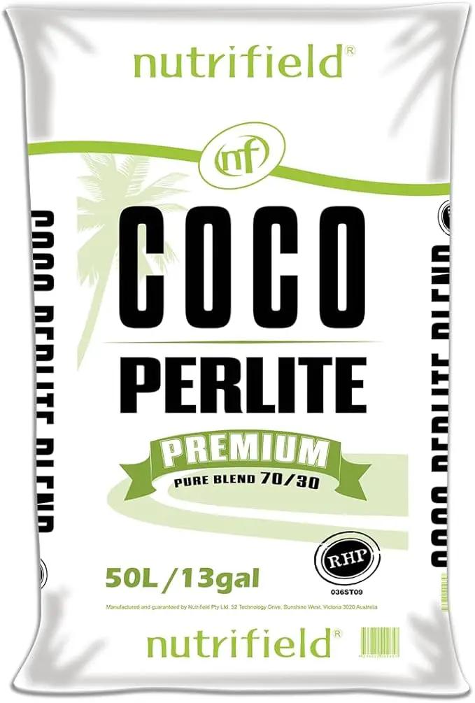 Coco Coir Perlite Mix Potting Soil - 70/30 Blend - Pre Buffered Plant Soil with Calcium, Organic Coconut Coir & Perlite for Plants - Garden Soil for Hydroponic, Indoor & Outdoor Gardening by GreenHaven Gardens