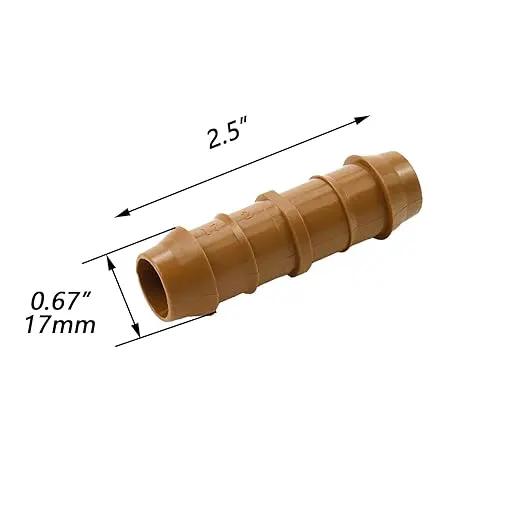 Dnyta 20pcs Drip Irrigation Fittings Drip Line Connectors Kit 17mm Drip Irrigation Tubing 1/2 Inch Drip Irrigation Kit for Most 1/2" Irrigation Tubing or Sprinkler Systems by GreenHaven Gardens
