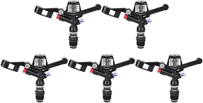 5PCS Garden Impulse Sprinkler Impact Sprinkler for Watering Irrigation, 3/4in DN20 Male Thread by GreenHaven Gardens