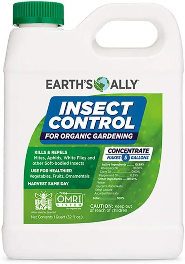 Earth's Ally Insect Control Concentrate for Plants 32 oz | Safe Outdoor & Indoor Plant Insecticide, Spider Mite, Aphid & Mealybug Killer - for Organic Garden & Household Plants by GreenHaven Gardens