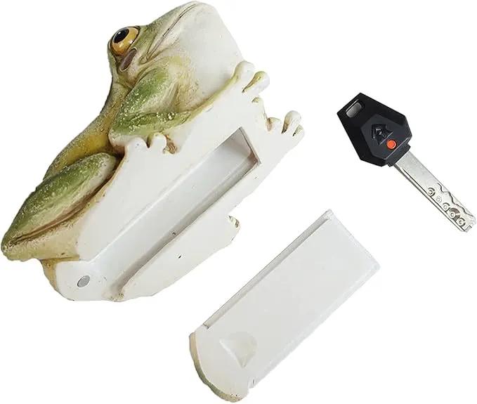 Hide a Key Frog Hand Painted Polyresin Outdoor Statue and Key Holder,Look and Feels Like a Real Frog for Yard,Garden,Patio by GreenHaven Gardens