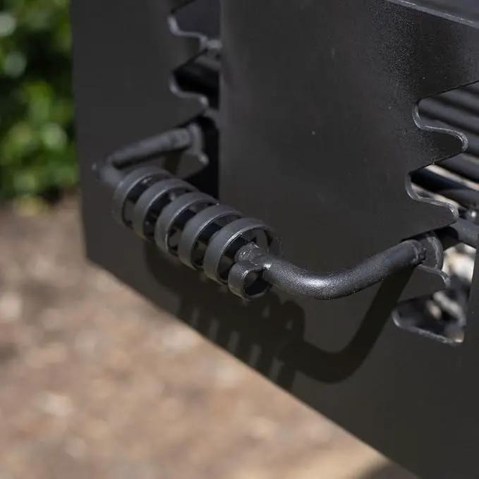 Ash & Ember Park-Style Grill, 384 Sq. In Jumbo Charcoal Grill, Single Post Outdoor Cooking Backyard BBQ, Camp Grilling Barbecues by GreenHaven Gardens