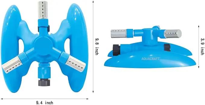 Circular Sprinkler for Large Area Coverage, Adjustable 360 Degree Rotating with Stable Base by GreenHaven Gardens