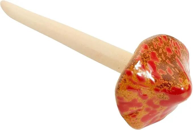 Juvale 4 Pack 5-inch Ceramic Mushroom Plant Garden Ornament and Decor - Outdoor Decoration Stakes for Planter Pots by GreenHaven Gardens