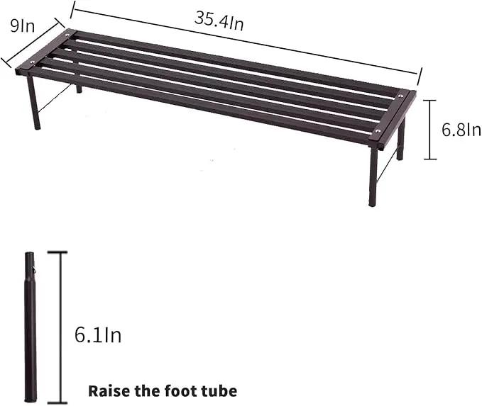 Metal Plant Stand, Rust-proof Aluminum Flower Pot Stand, Plants Display Stands Decoration Racks for Living Room Balconies and Gardens (90 Ebony) by GreenHaven Gardens