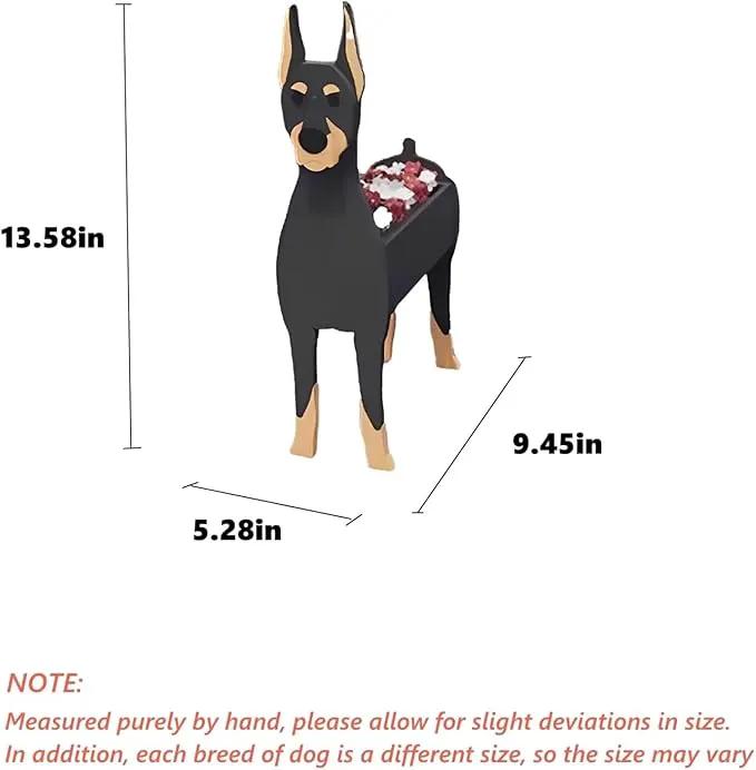 Doberman Dog Planter Plant Pots,Cute Garden Dog Flower Planter,Dog Planters Birthday Gifts for Women,Office,Indoor/Outdoor Decor（9.45 * 5.28 * 13.58in） by GreenHaven Gardens