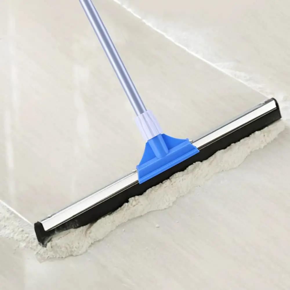 Floor Squeegee for Concrete Floor - 50" Squeegee Broom with Long Handle for Tile Floor, Heavy Duty Foam Floor Water Wiper for Garage, Shower, Kitchen, Windows, Glass, Carpet and Pet Hair by GreenHaven Gardens