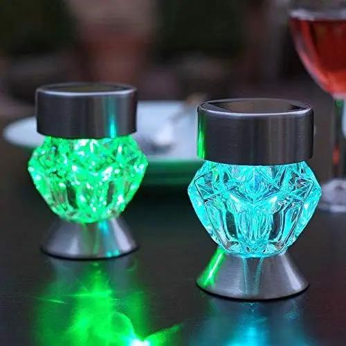 Solar Pathway Lights Outdoor, 6 Pack Solar Garden Lights, Color Changing LED Landscape Stake Outdoor Solar Lights for Walkway, Pathway by GreenHaven Gardens
