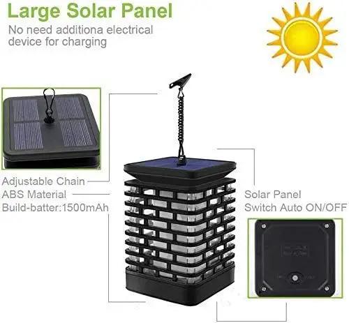EOYIZW Solar Lanterns, 99LEDs Dancing Flickering Flame Lights, IP65 Waterproof, Purple, 3.5" H x 3.5" W x 3.5" D by GreenHaven Gardens