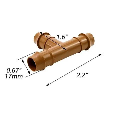 Dnyta 20pcs T Shaped Drip Irrigation Fittings Drip Line Connectors Kit 17mm Drip Irrigation Tubing 1/2 Inch Drip Line Connectors for Most 1/2" Irrigation Tubing or Sprinkler Systems by GreenHaven Gardens