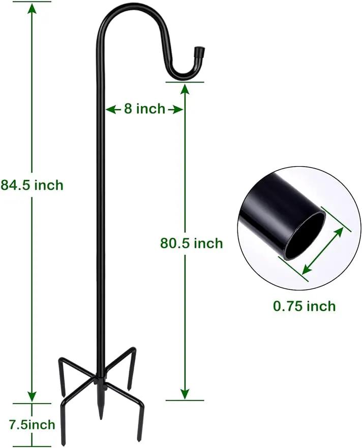 Ottsuls Shepherd-Hooks Adjustable for Bird-Feeder Lantern Plant-Hook Garden-Stake - Plant Stand Hanger for Outdoor Flower Basket, Bird Feeder Hanger Weddings Decor by GreenHaven Gardens