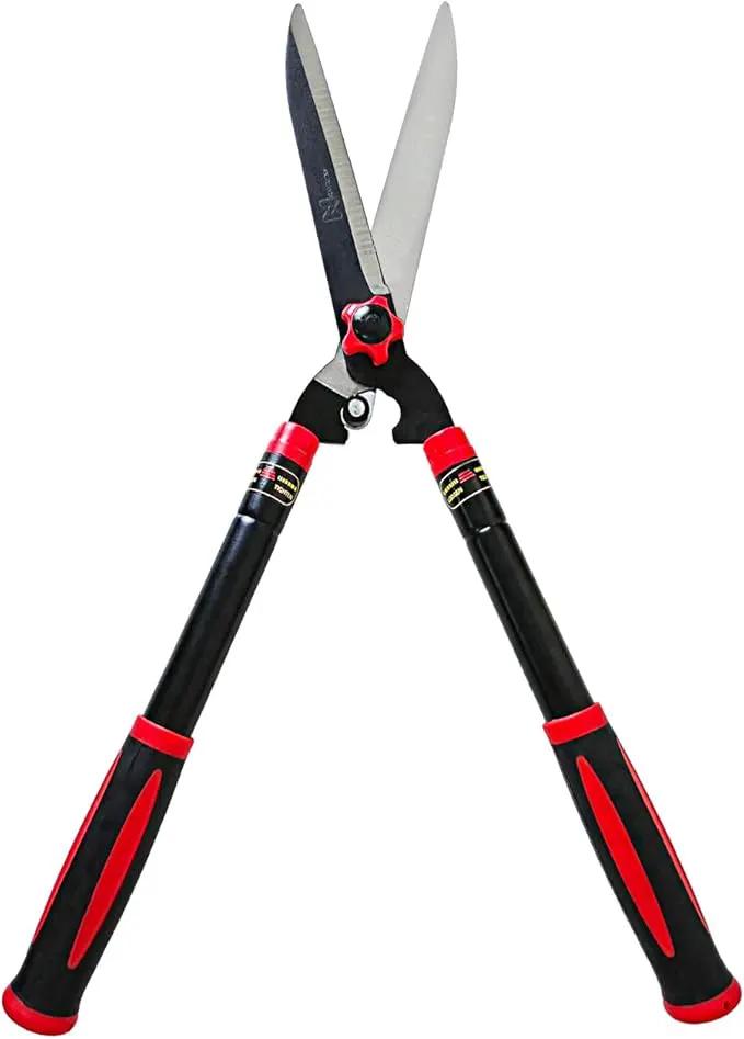 Garden Hedge Shears Heavy Duty with 22.8"-30.3" Extendable Handle, Plant Cutting Scissors -Lawn Pruners - Yard and Garden Tools by GreenHaven Gardens