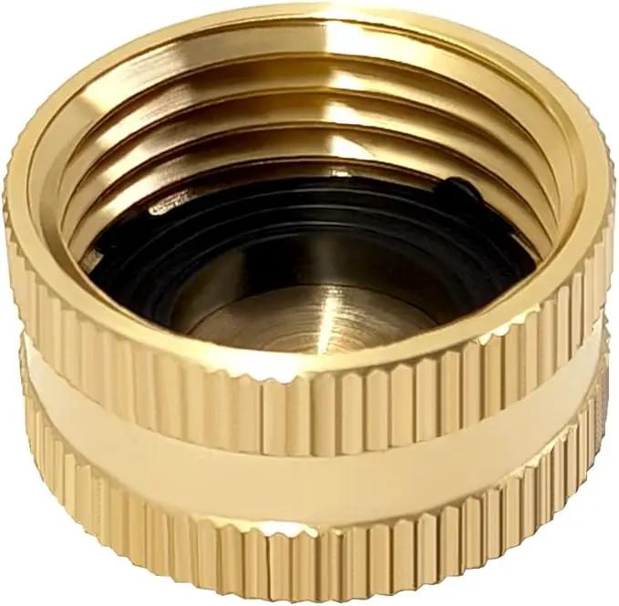 Hooshing 4PCS Brass Garden Hose End Caps 3/4" Female Garden Hose Caps with Washers by GreenHaven Gardens