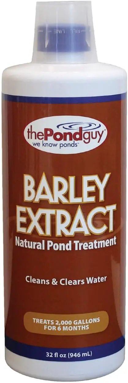 The Pond Guy Barley Extract Natural Liquid Treatment for Ponds and Water Gardens, Safe for Koi Fish and Plants, Natural Solutions for Clear Pond Water - 32 Ounces by GreenHaven Gardens